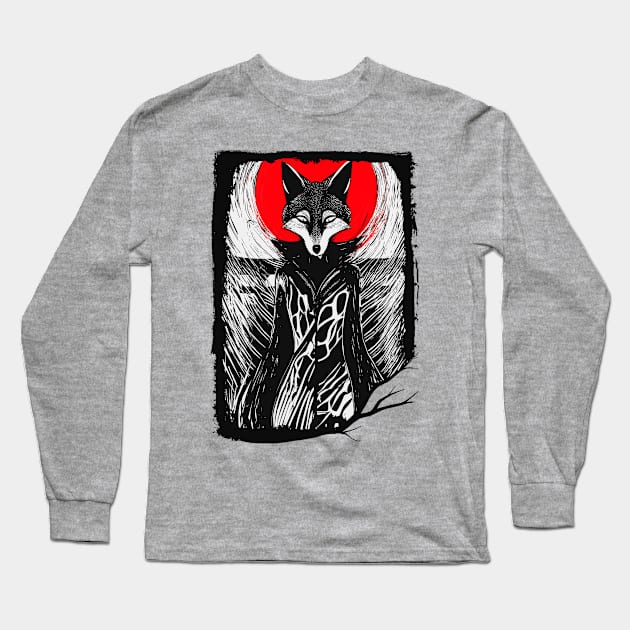 Wild Fox Long Sleeve T-Shirt by Bongonation